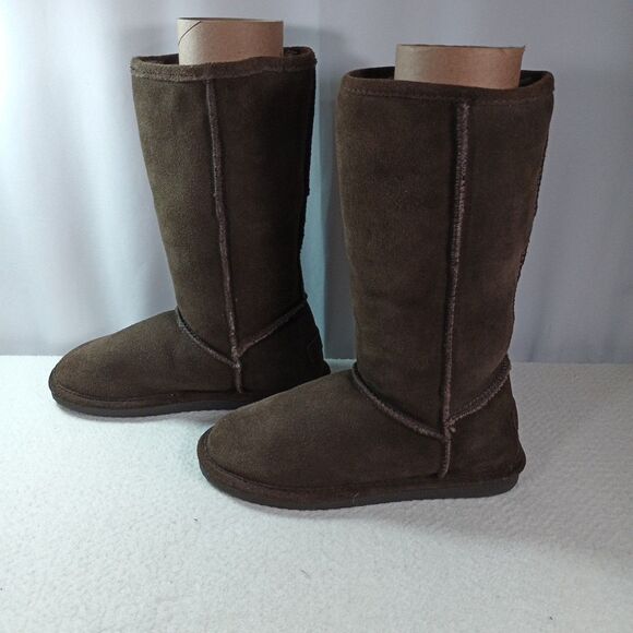 Bjorndal Women’s Size 7 Brown Suede Boots Faux Fur Lined Slip-On Comfort Warm - Picture 4 of 16